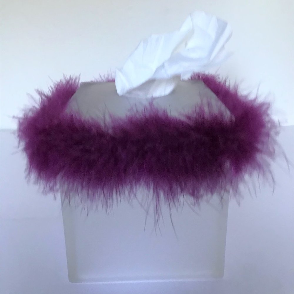 Tissue Box Cover Frosted Glass